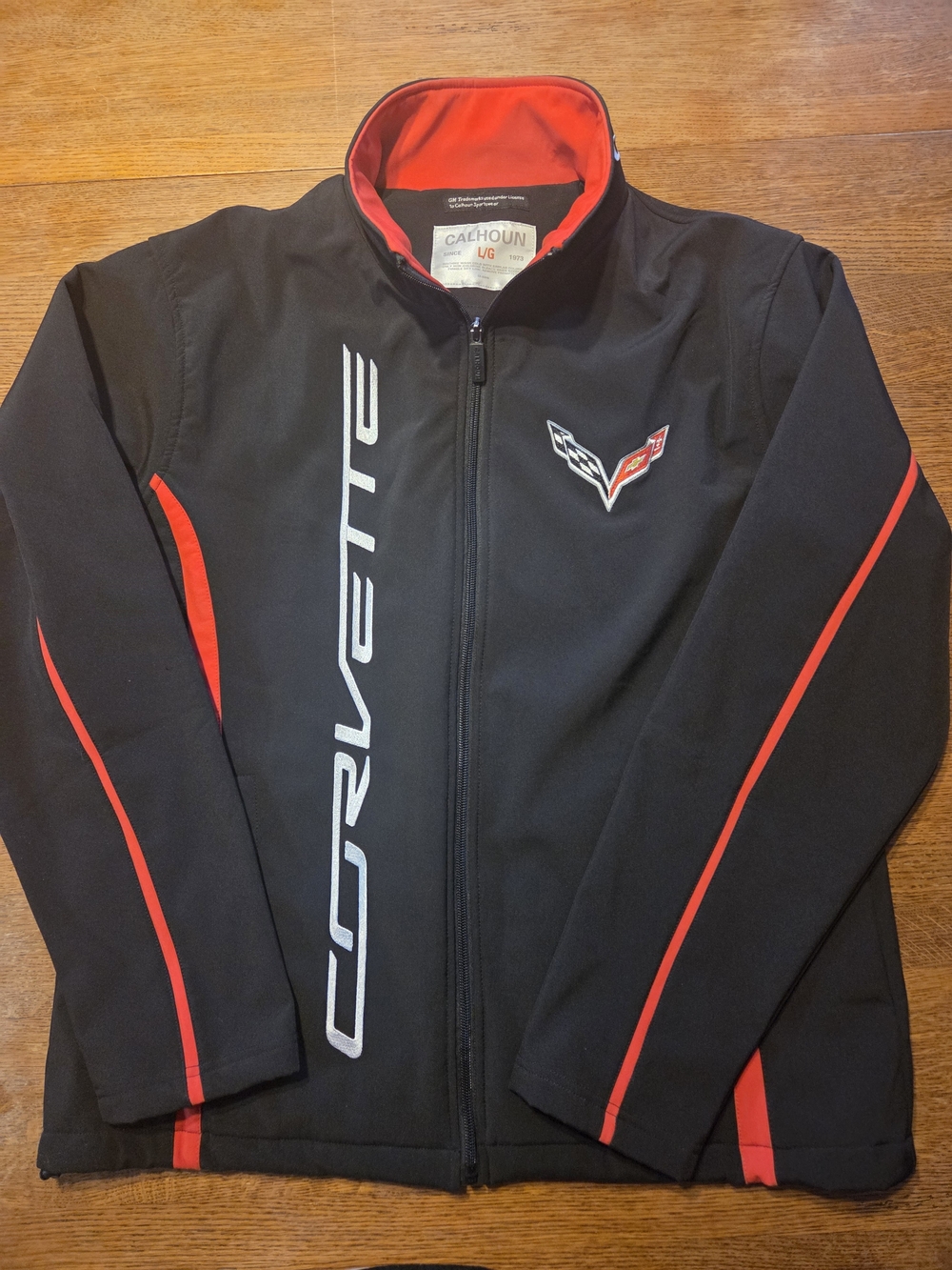 MENS Corvette Black & Red Softshell Jacket
